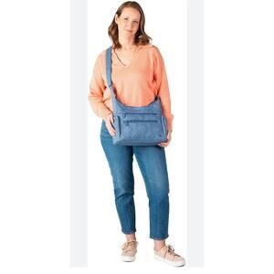 Lug Legacy Ocean Blue Hobo Convertible Crossbody Camper SE Quilted Shoulder Bag